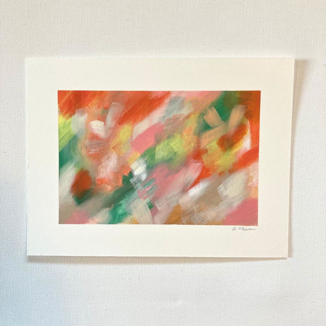 "Untitled 16" - Original Painting in pink by Amy Mullen