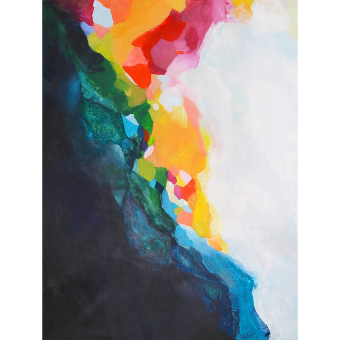 "Aerial Coastline" - Original Painting in multicolor by Mya Bessette