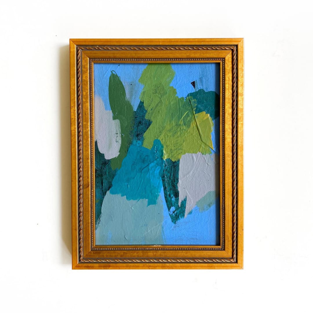 "Blue Shadows" - Original Painting in blue by Jessalin Beutler