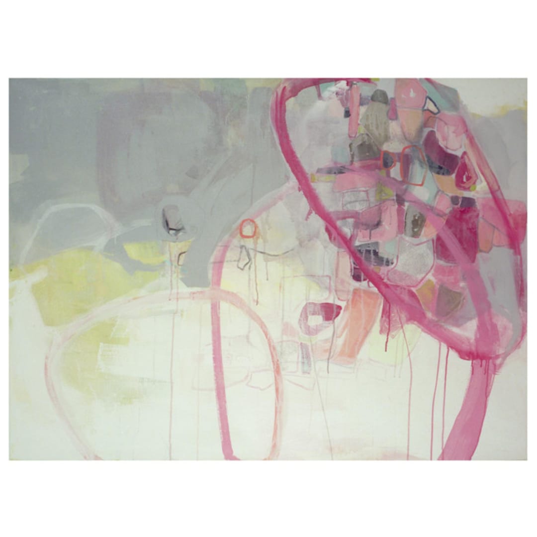 "Red Loops" - Original Painting in red by Kirsta Benedetti
