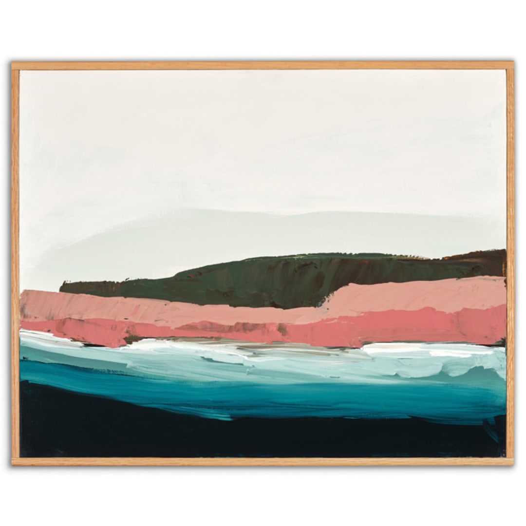 "Blush Light Seascape" - Original Painting in multicolorassorted-colors by Caryn Owen