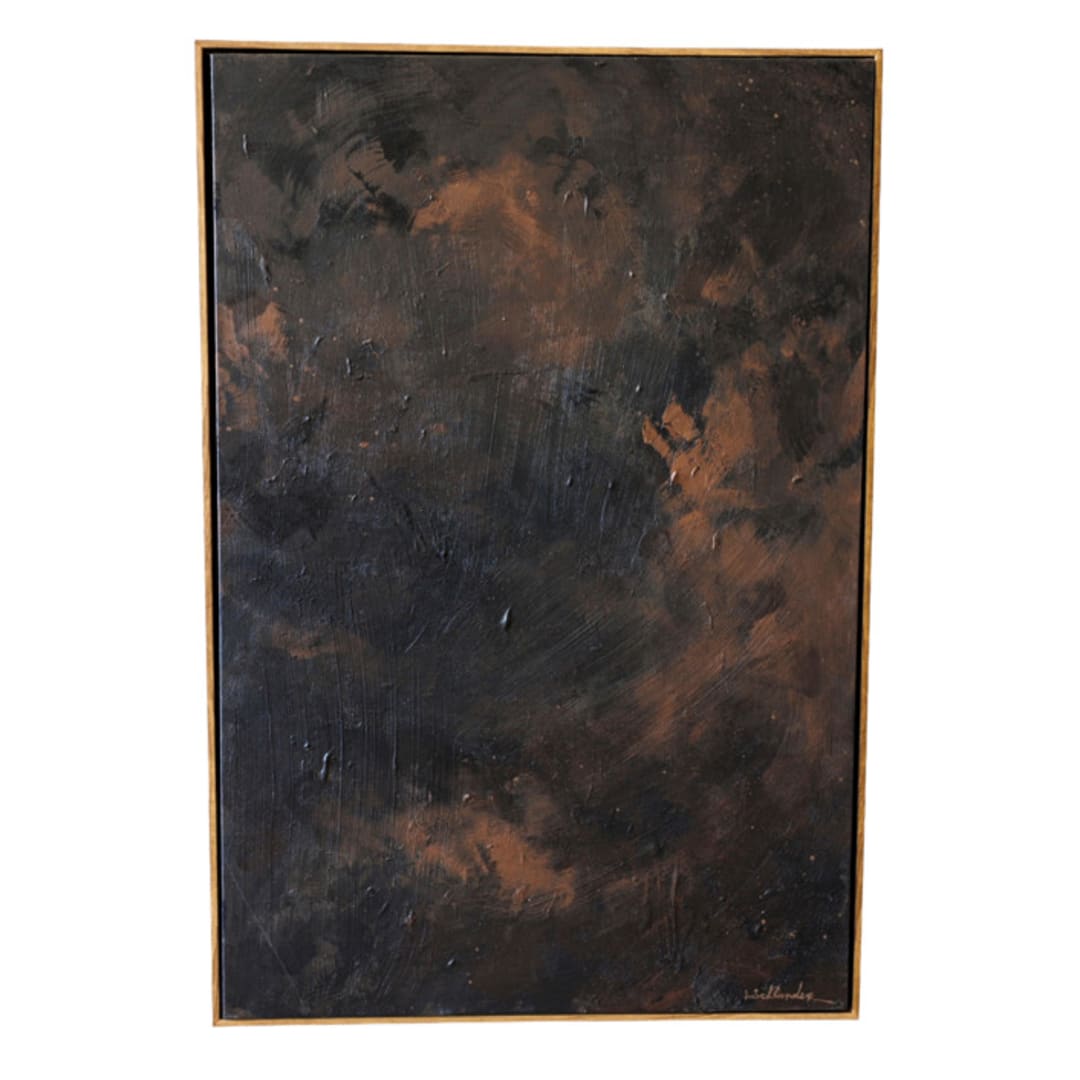 "carried in rivers II" - Original Painting in black by whitney schlander