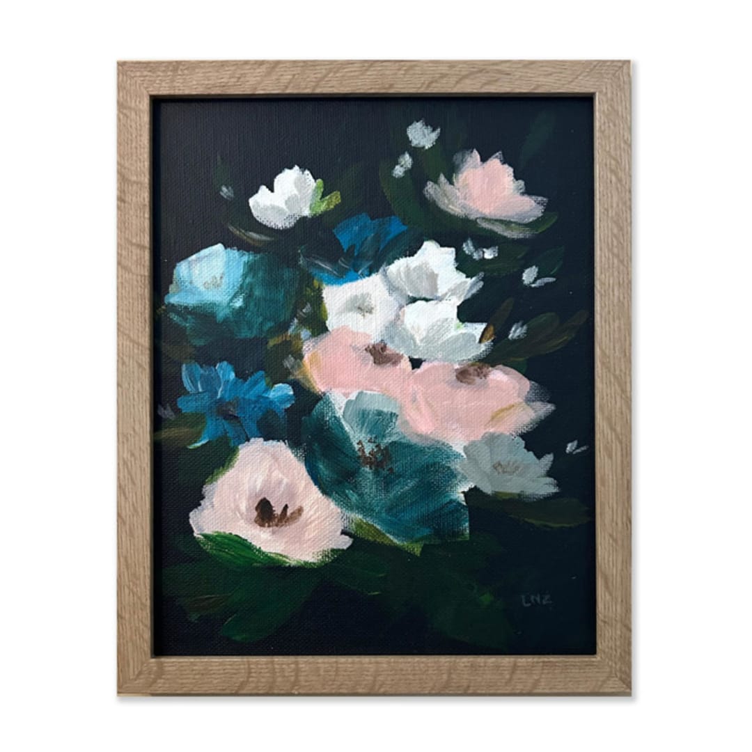 "Blue Bouquet" - Original Painting in multicolor by Lindsay Megahed