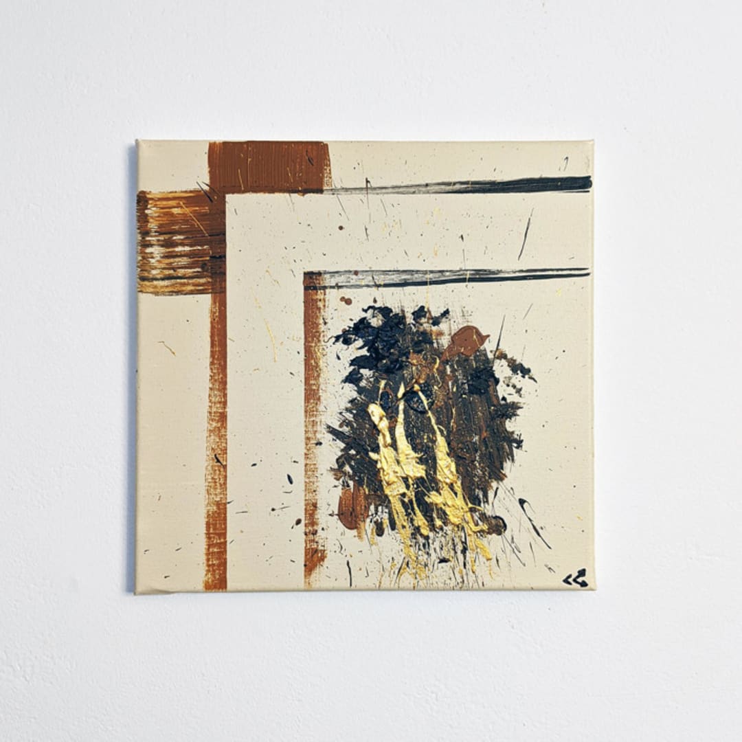"Loaded" - Original Painting in brown by Carrie Cantwell