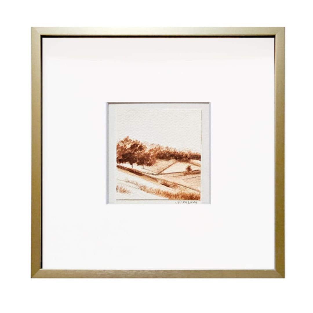 "Country Trees II" - Original Painting in brown by AlisonJerry