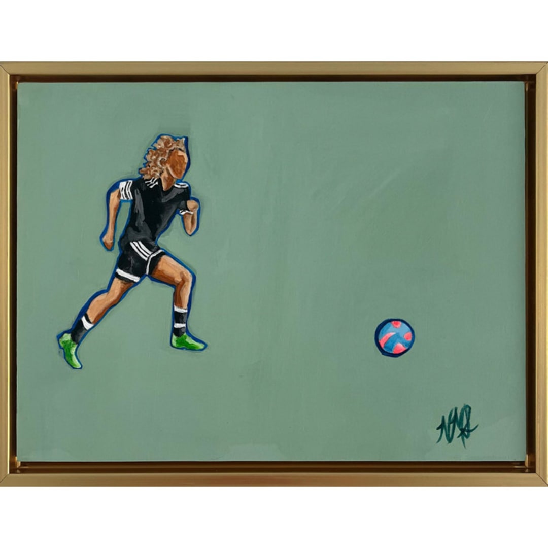 "Soccer" - Original Painting in multicolorassorted-colors by Nicole Simms