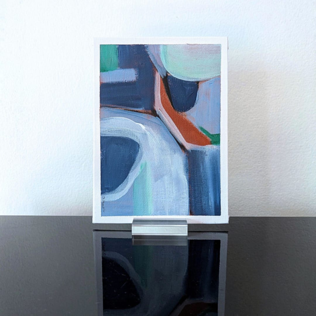 "LUXURIOSA AESTAS I" - Original Painting in blue by Damaris Kovach