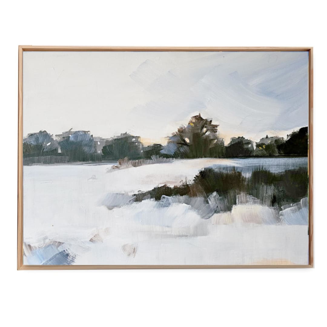 "December" - Original Painting in blue by AlisonJerry