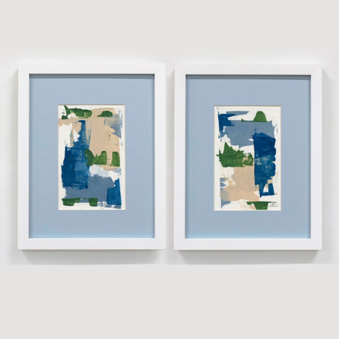 "Alchemy No. 5 and No. 6 - Original Set" - Original Painting in multicolorassorted-colors by Julia Contacessi