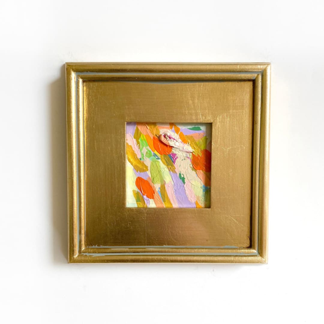 "Floralesque" - Original Painting in yellow by Jessalin Beutler