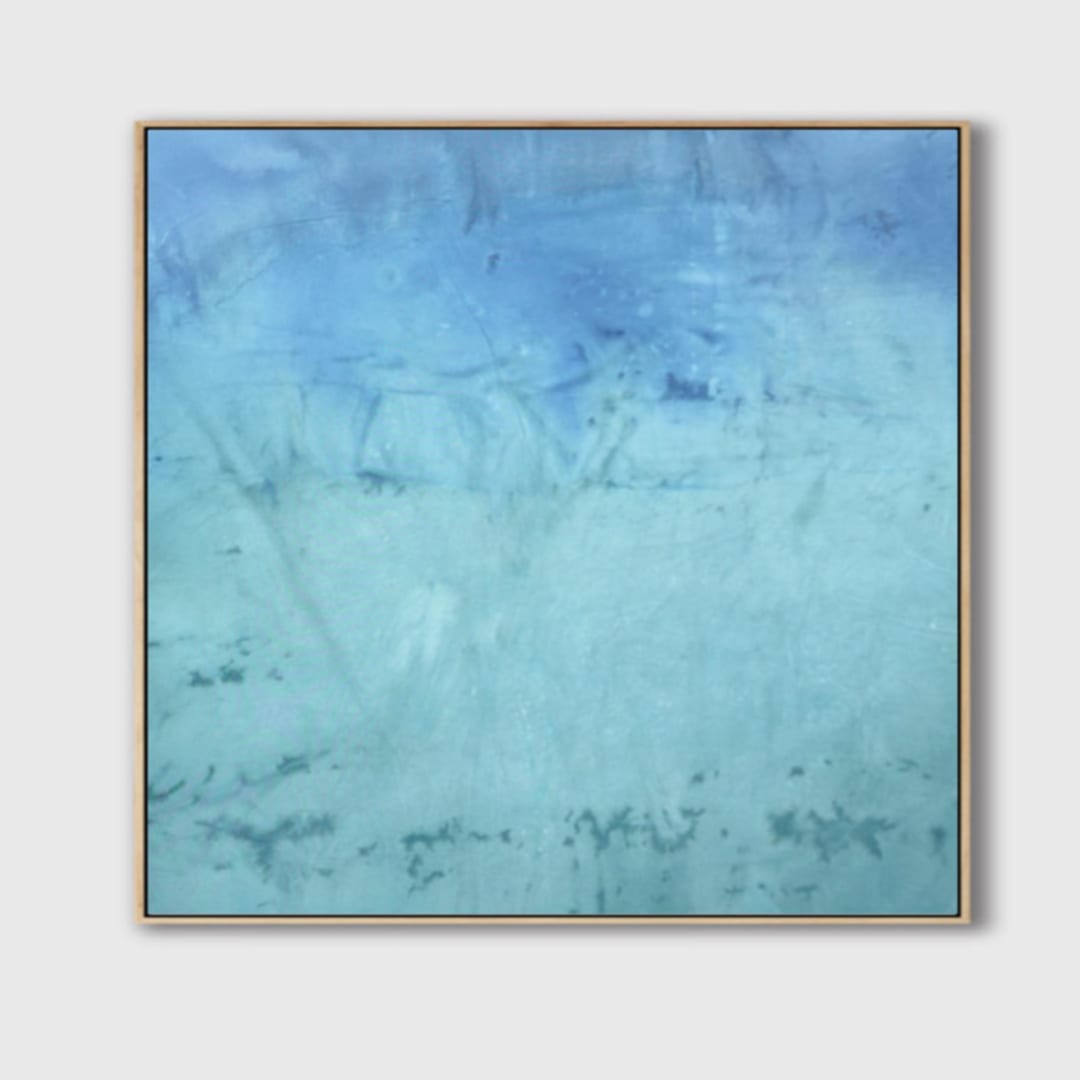 "Crystal Clear Water" - Original Painting in blue by Karine Tonial Grimm