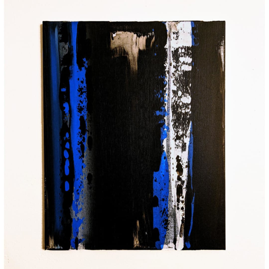 "Trust" - Original Painting in blue by Carrie Cantwell