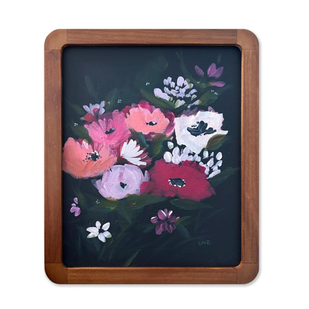 "Berry Floral" - Original Painting in multicolor by Lindsay Megahed