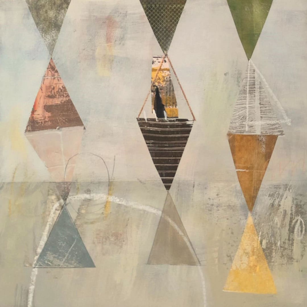 "Happy Go Lucky" - Original Painting in multicolor by christy dehoog johnson