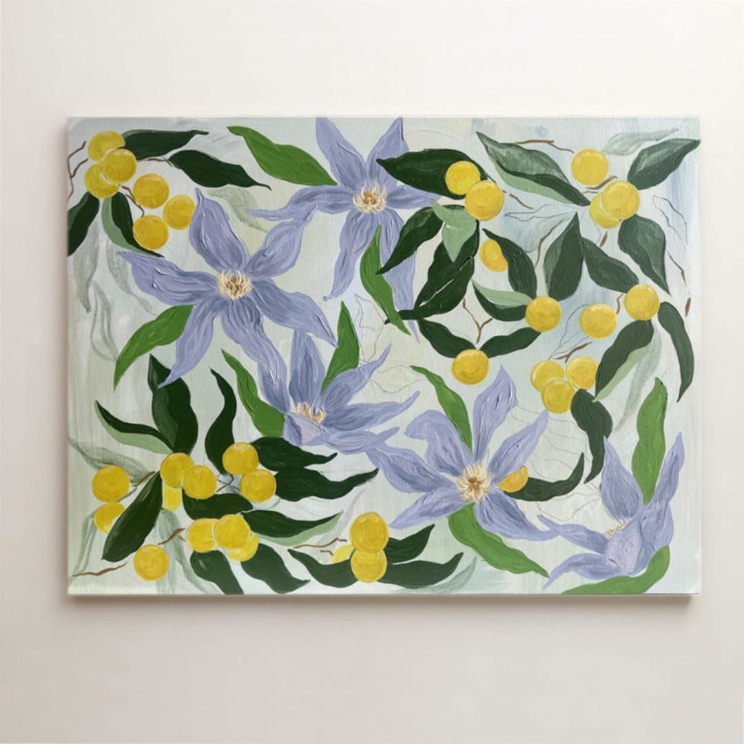 "Splendor No. 6" - Original Painting in green by Lauren Perkins