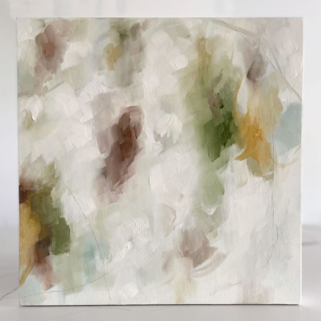 "Cascade" - Original Painting in white by Nicoletta Savod