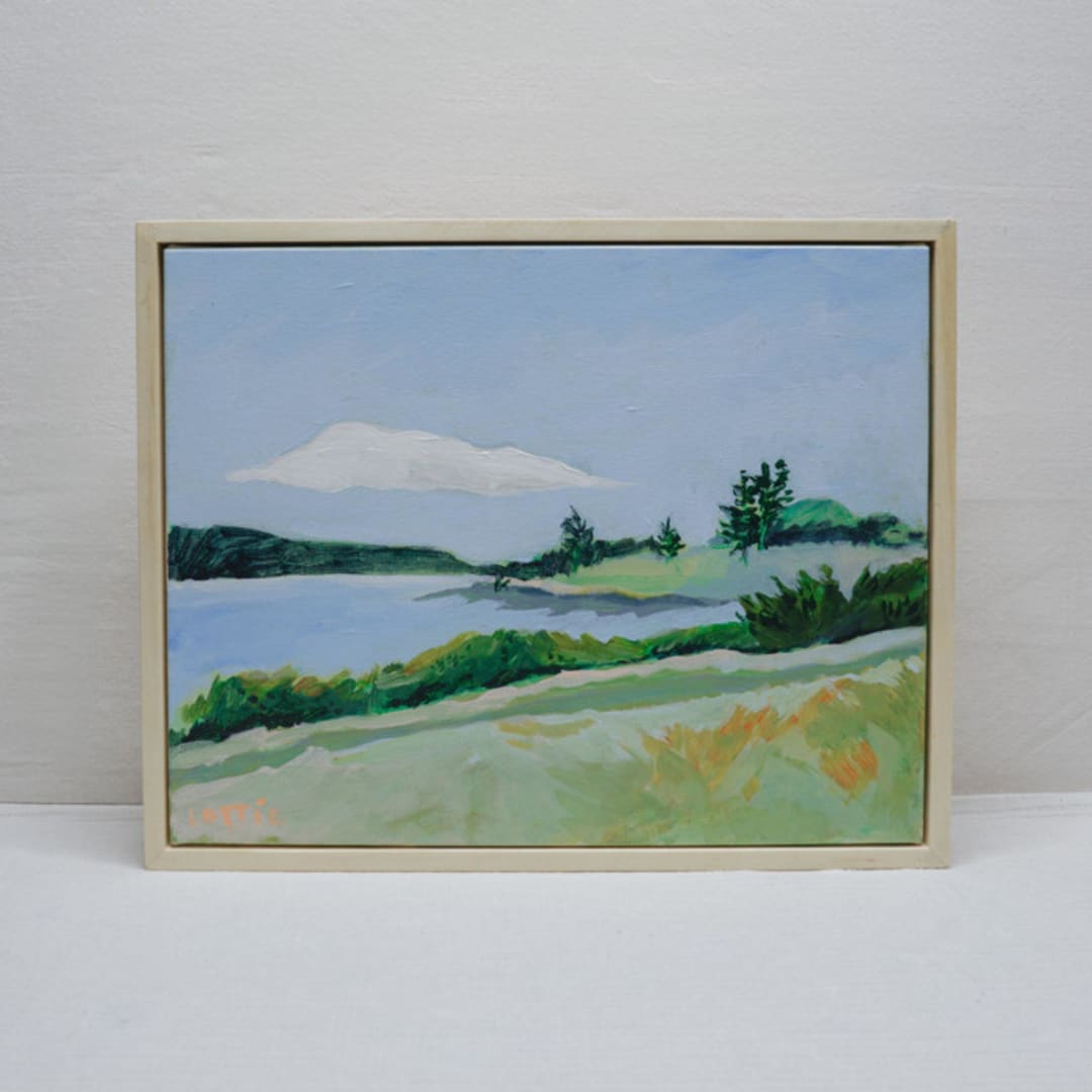 "Ocean’s Edge" - Original Painting in green by Lottie Aldarwish