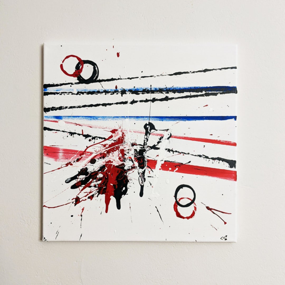 "Today" - Original Painting in white by Carrie Cantwell