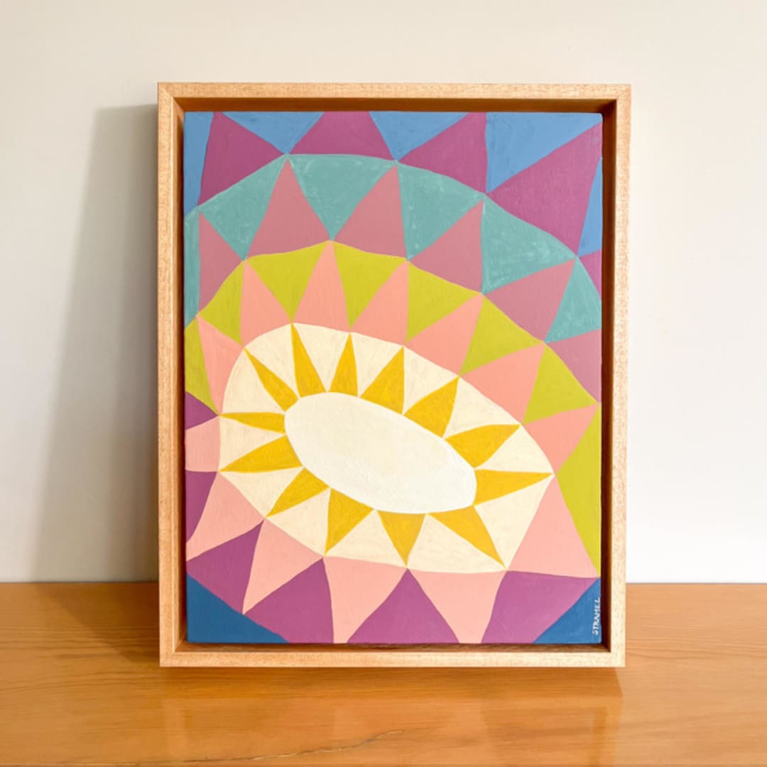 "Desert Blooms I" - Original Painting in multicolor by Renée Stramel