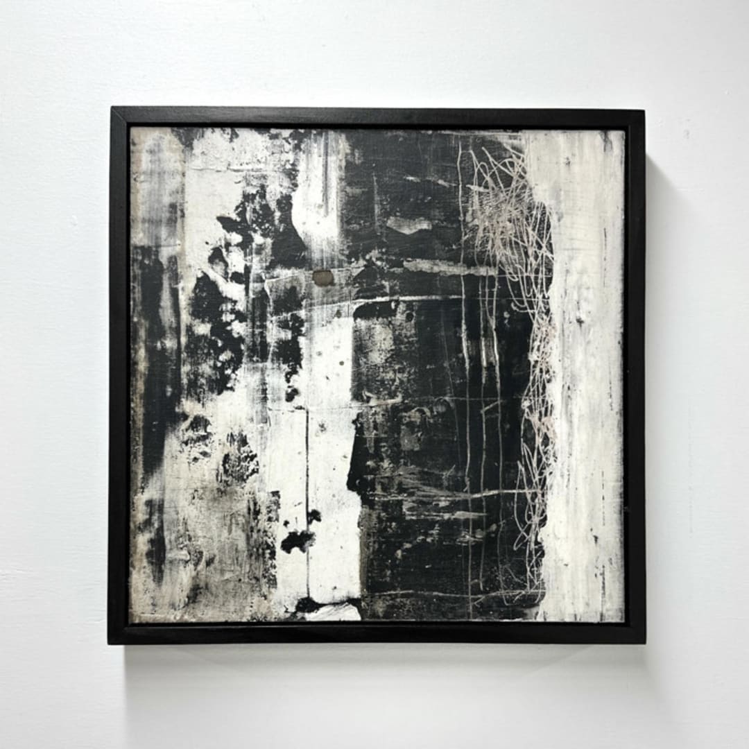 "Loose Threads" - Original Painting in black by Kristi Visser