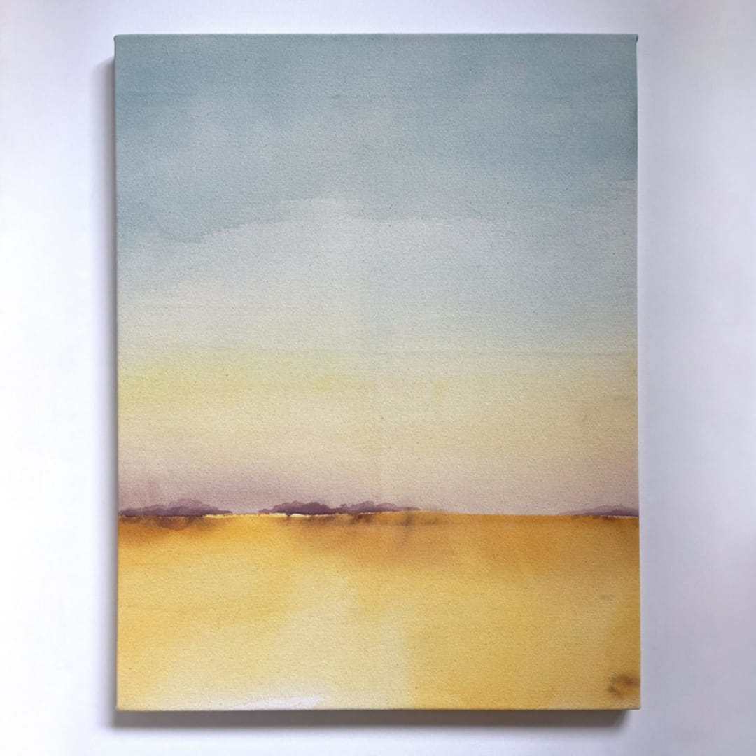 "'Golden Days' original painting" - Original Painting in yellow by Holly Whitcomb