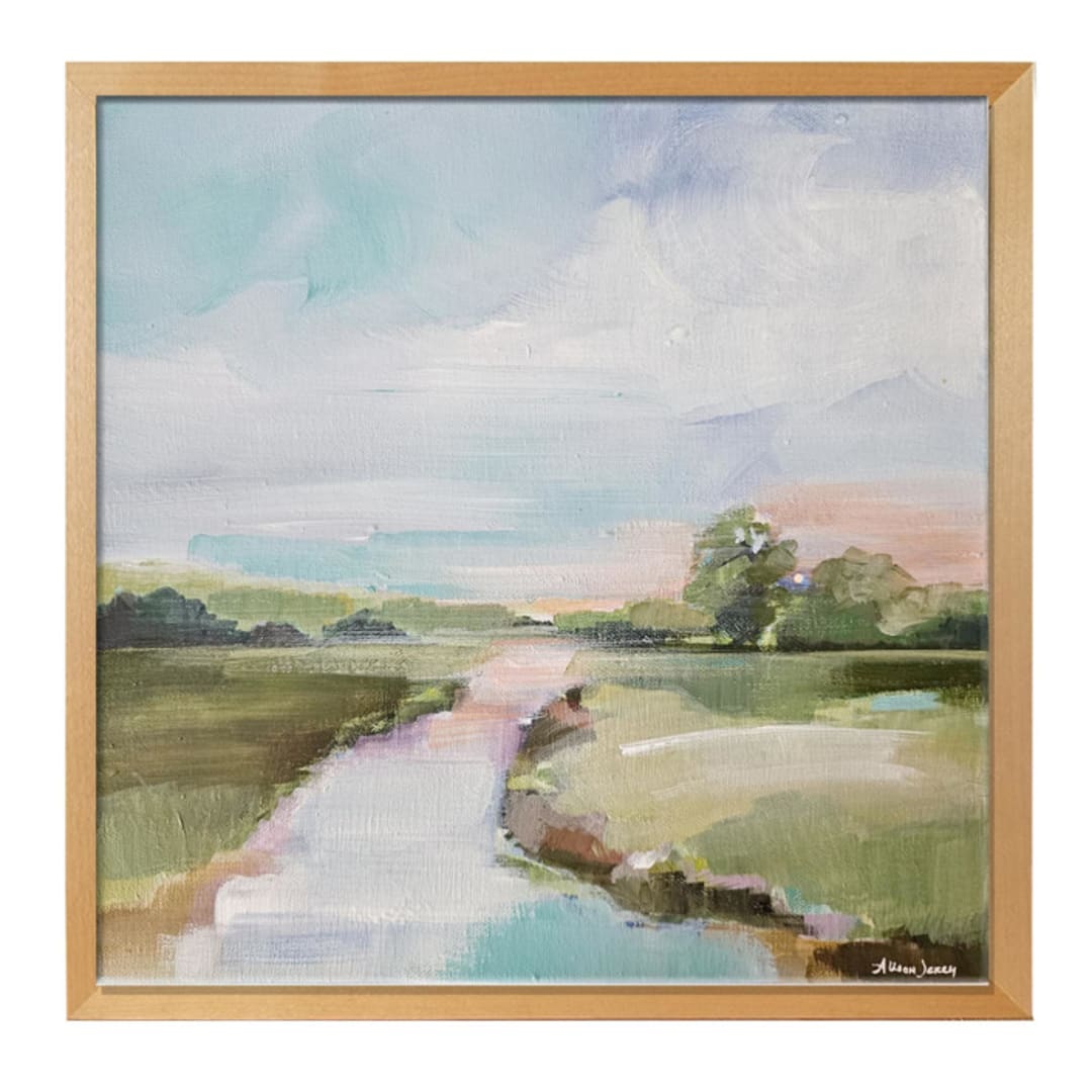 "Sunset Brook" - Original Painting in multicolorassorted-colors by AlisonJerry