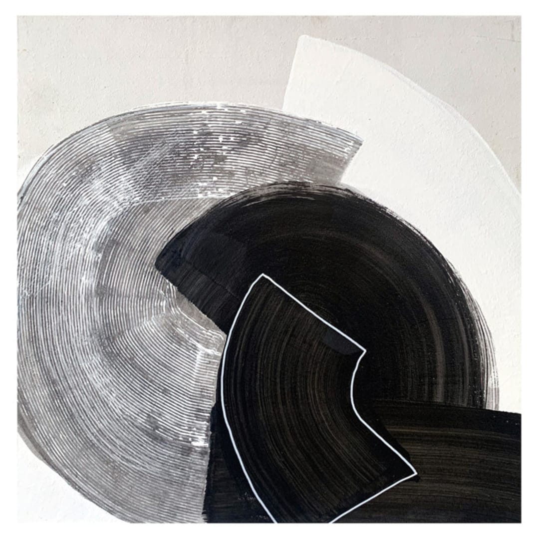 "Fitting Together #2" - Original Painting in black by Kirsta Benedetti