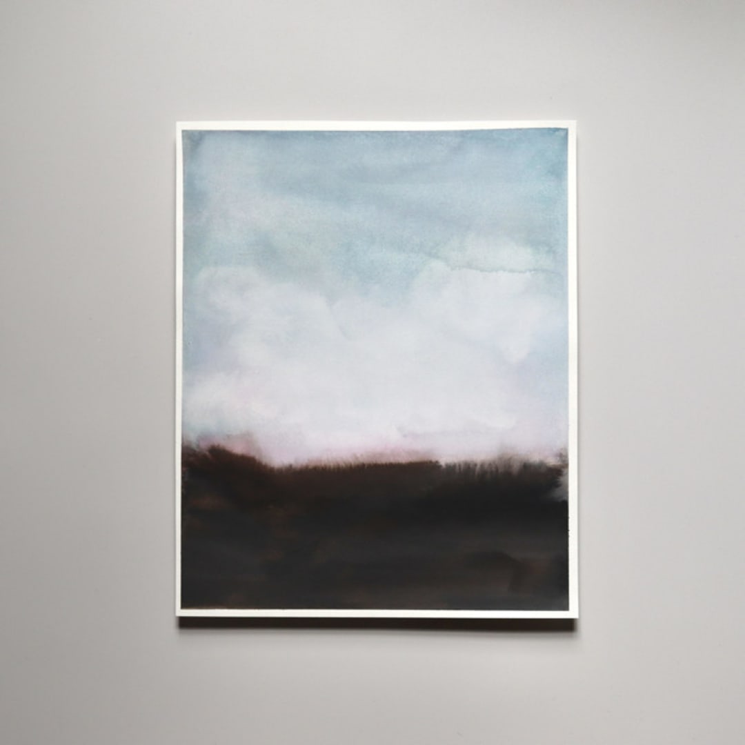 "Morning Blurr" - Original Painting in brown by Renee Anne Bouffard-McManus