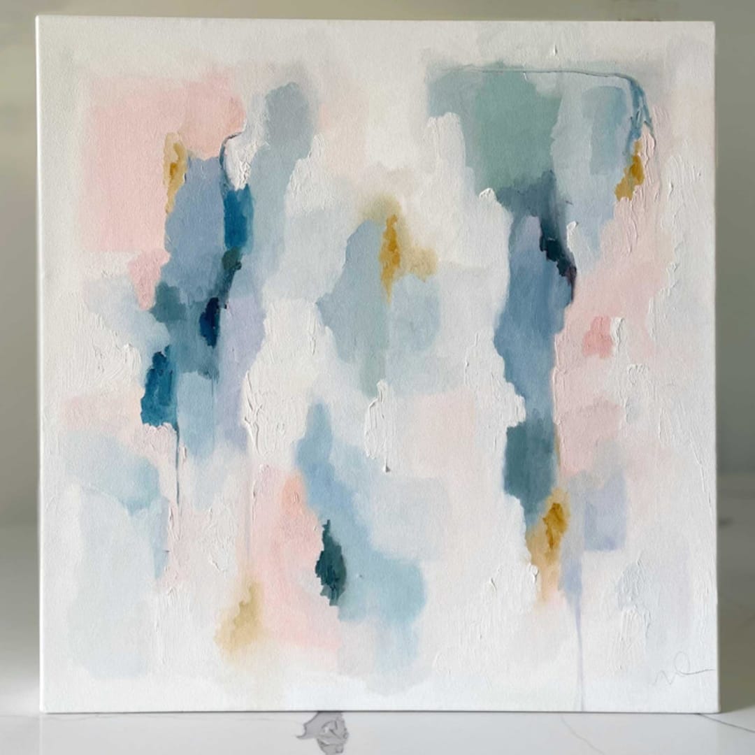 "Snowbird" - Original Painting in white by Nicoletta Savod