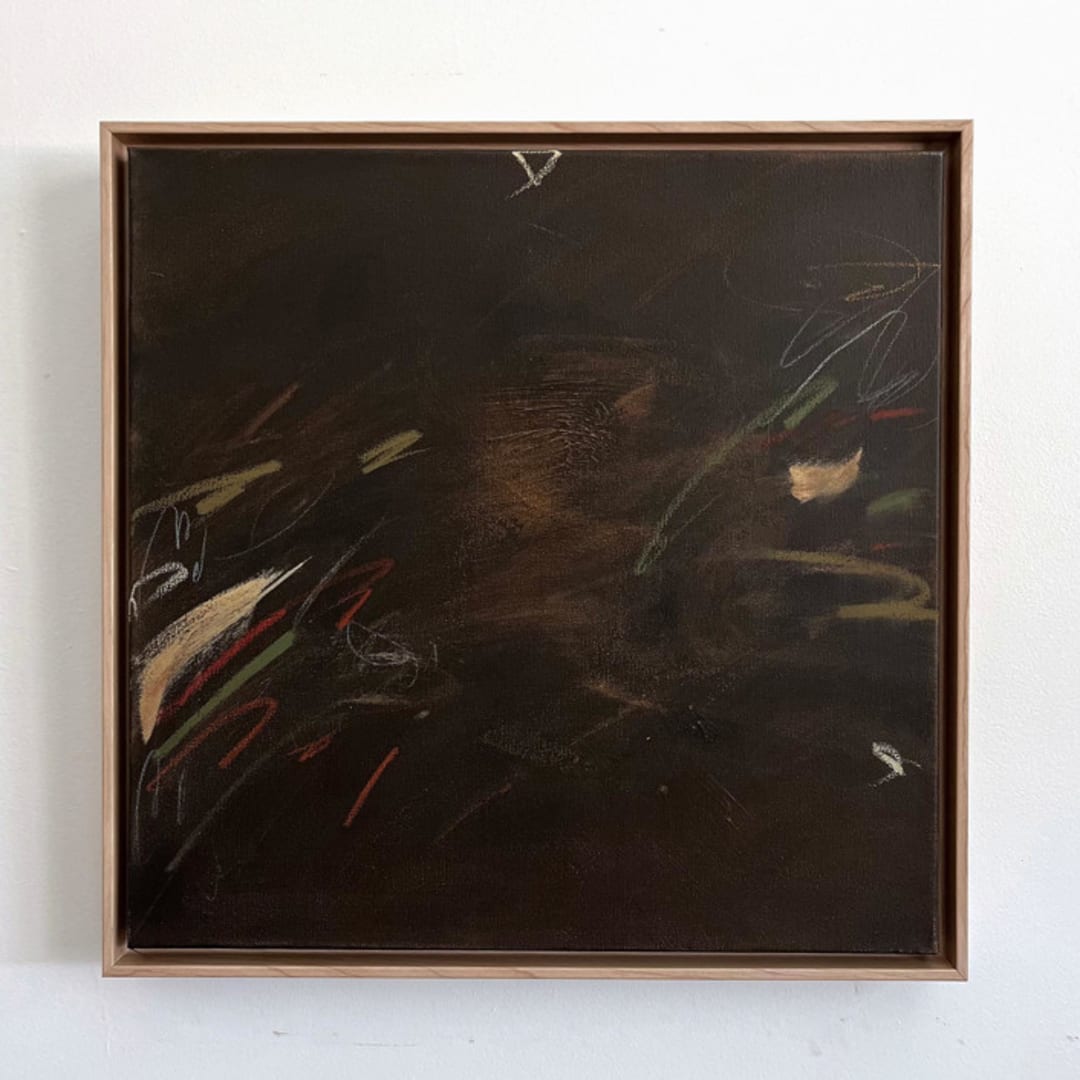 "Room 401" - Original Painting in brown by Shiho Whitehead