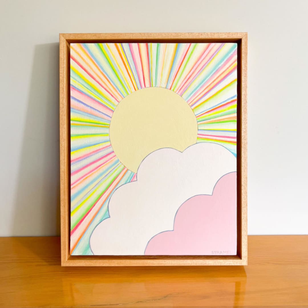 "Every Storm Runs Out of Rain III" - Original Painting in multicolor by Renée Stramel