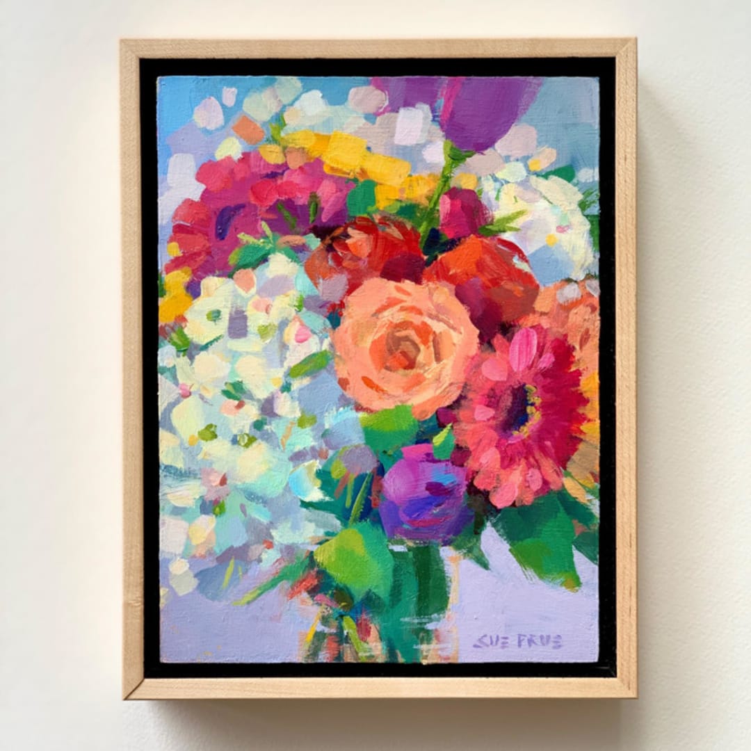 "Packed" - Original Painting in purple by sue prue
