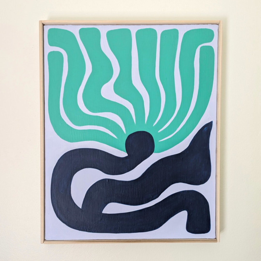 "Sea Bloom - Original Acrylic Painting" - Original Painting in multicolor by Kate Sowinski