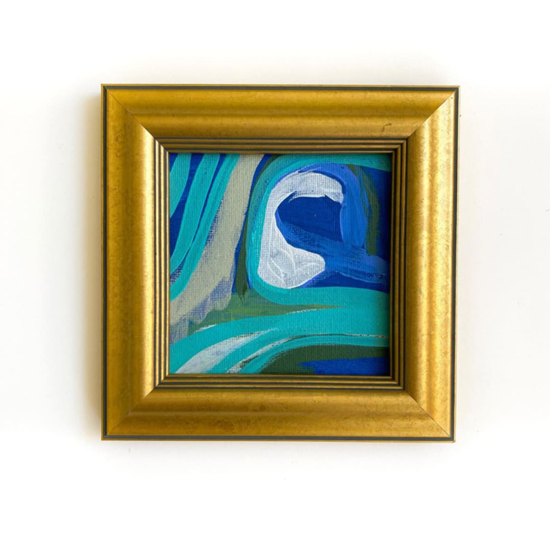 "Weather Pattern" - Original Painting in blue by Jessalin Beutler