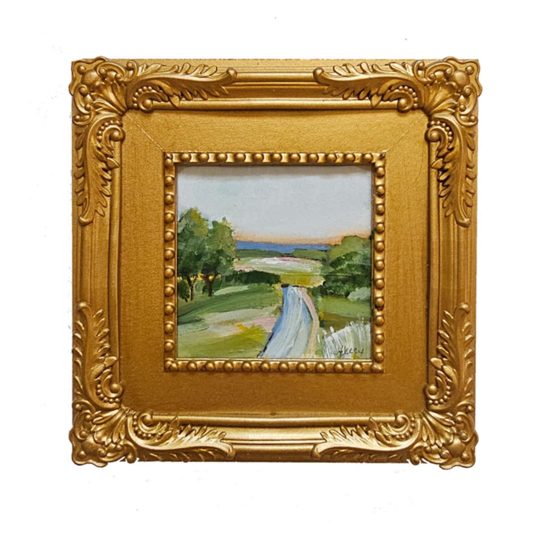 "Spring Road" - Original Painting in green by AlisonJerry