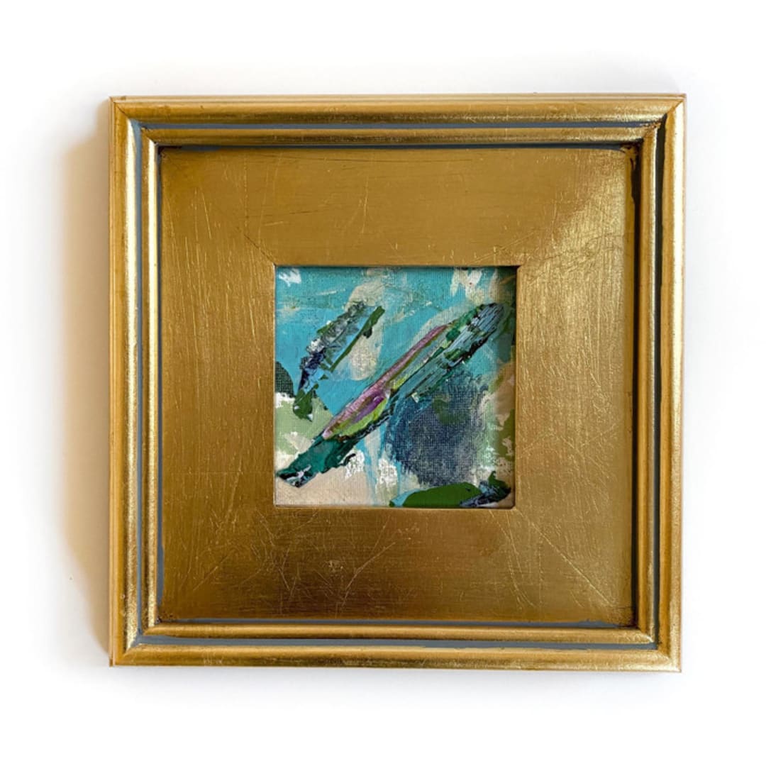 "Against The Current" - Original Painting in blue by Jessalin Beutler