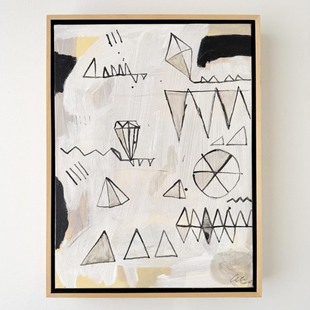 "Untitled No 2" - Original Painting in beige by Amy Early