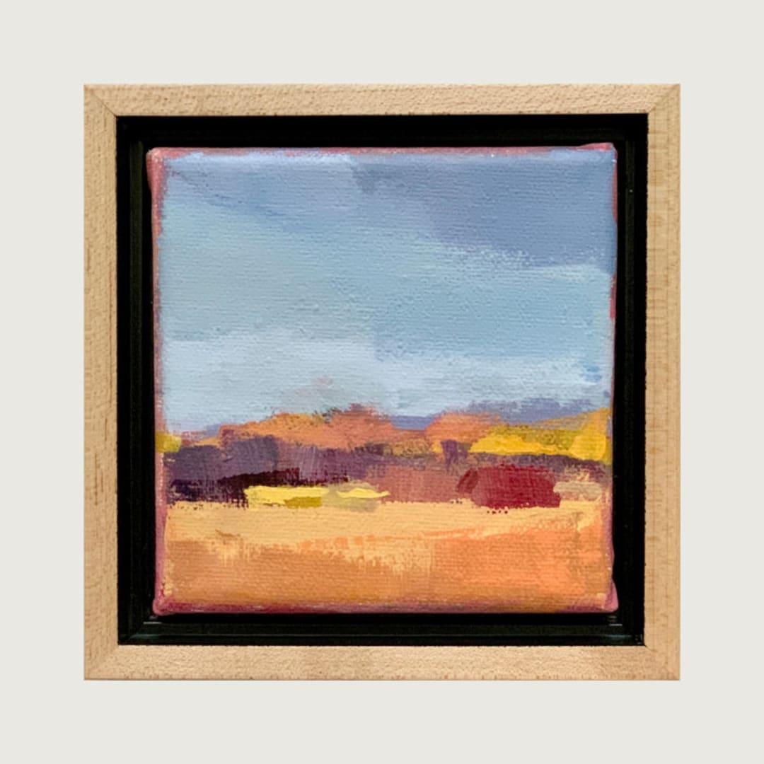 "Countryside 7" - Original Painting in orange by sue prue