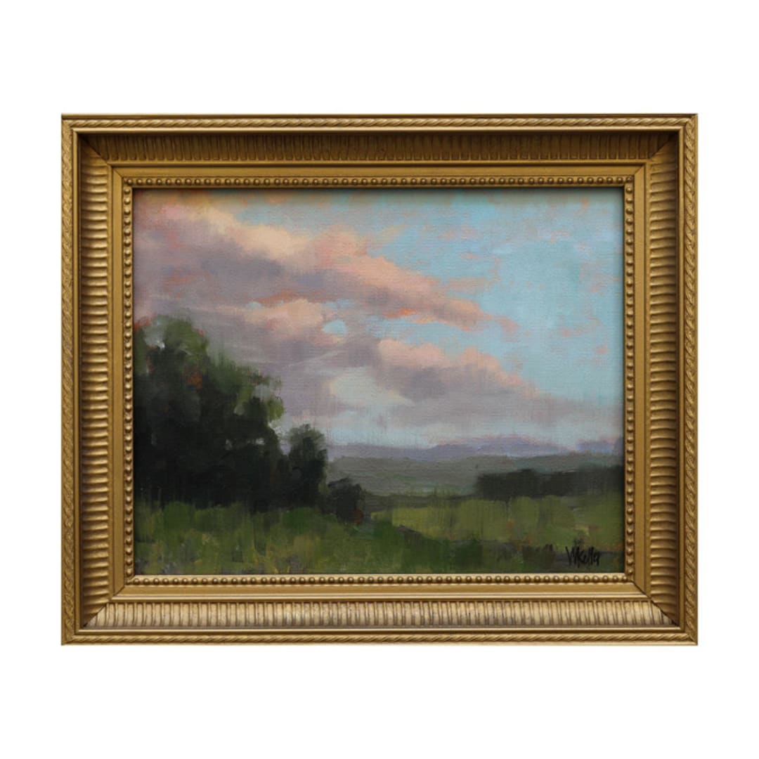 "Heber Camp" - Original Painting in green by Wendy Keller