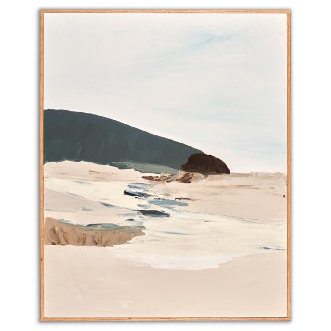 "Muted Seascape Sandstone" - Original Painting in beige by Caryn Owen