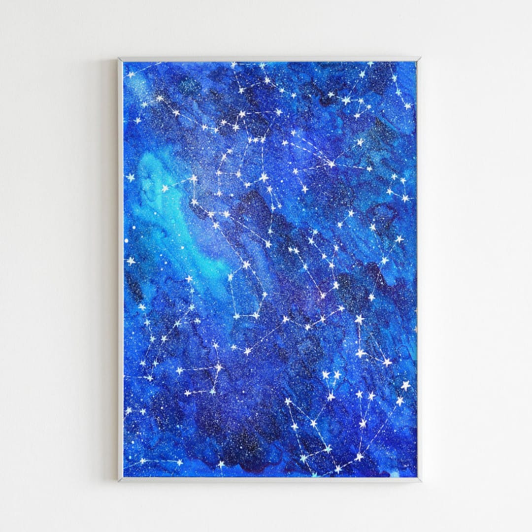 Constellations Original Watercolor Painting