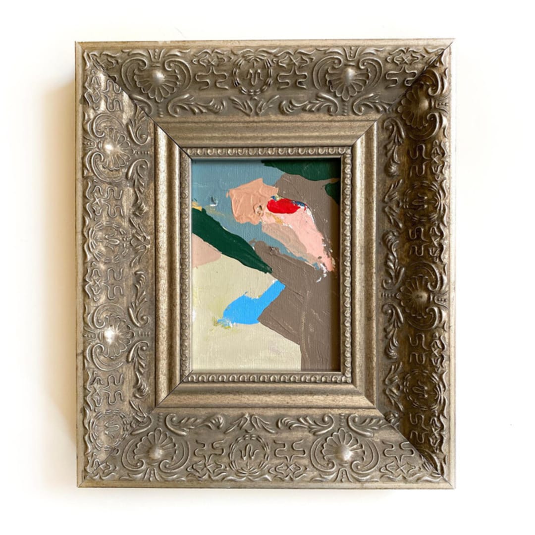 "Summer Riverbank" - Original Painting in silver by Jessalin Beutler