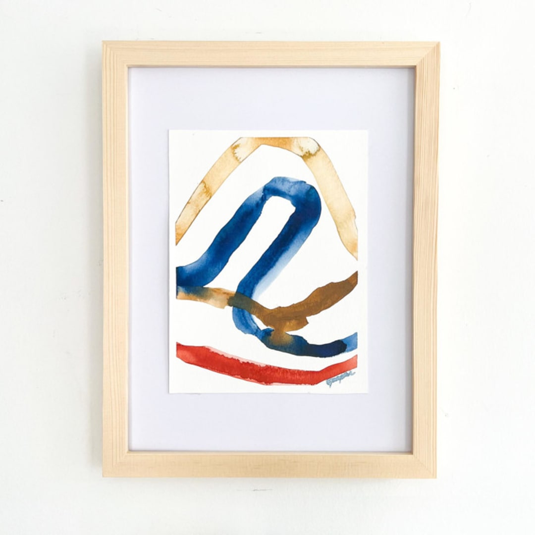 "Primary Lines 3" - Original Painting in multicolor by Mary Gaspar