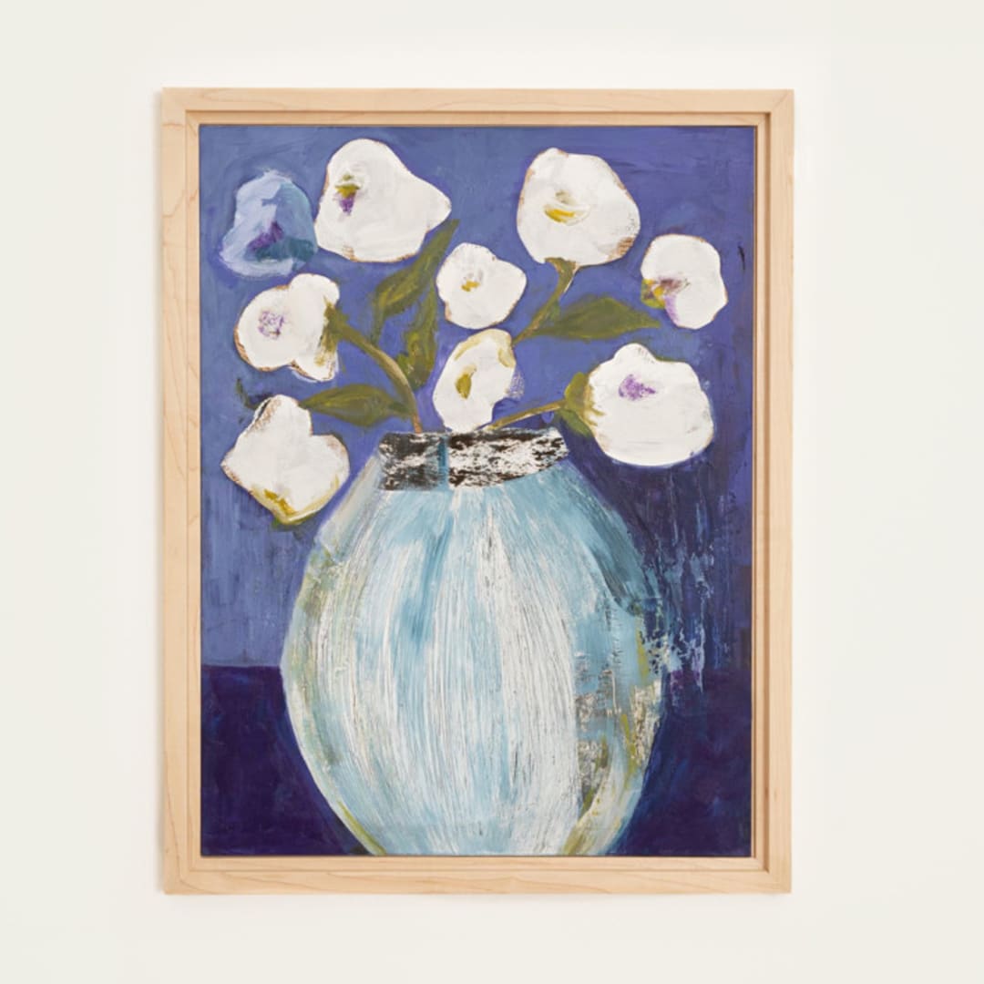 "A New Beginning" - Original Painting in blue by CONNIE COLLUM