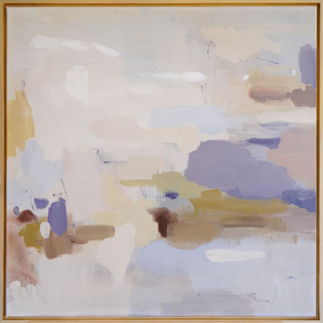 "Light Amidst Violet Mist" - Original Painting in purple by Shina Choi