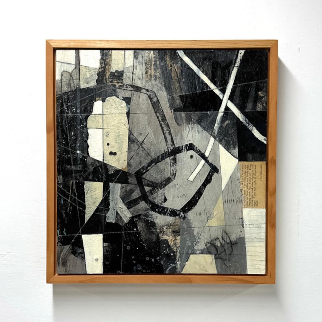"Reassembled II" - Original Painting in black by Kristi Visser