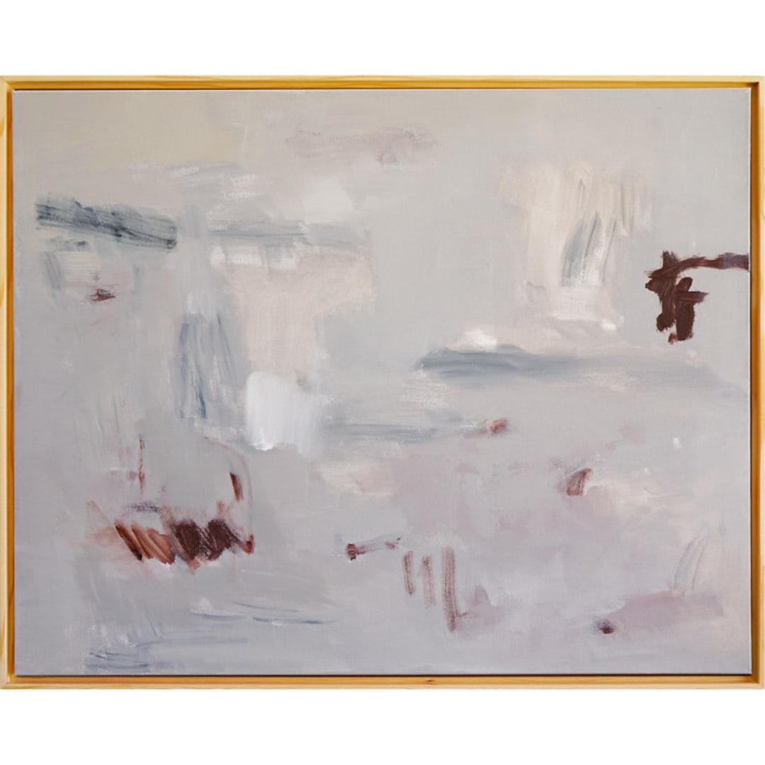 "Lingering Gray Traces" - Original Painting in gray by Shina Choi