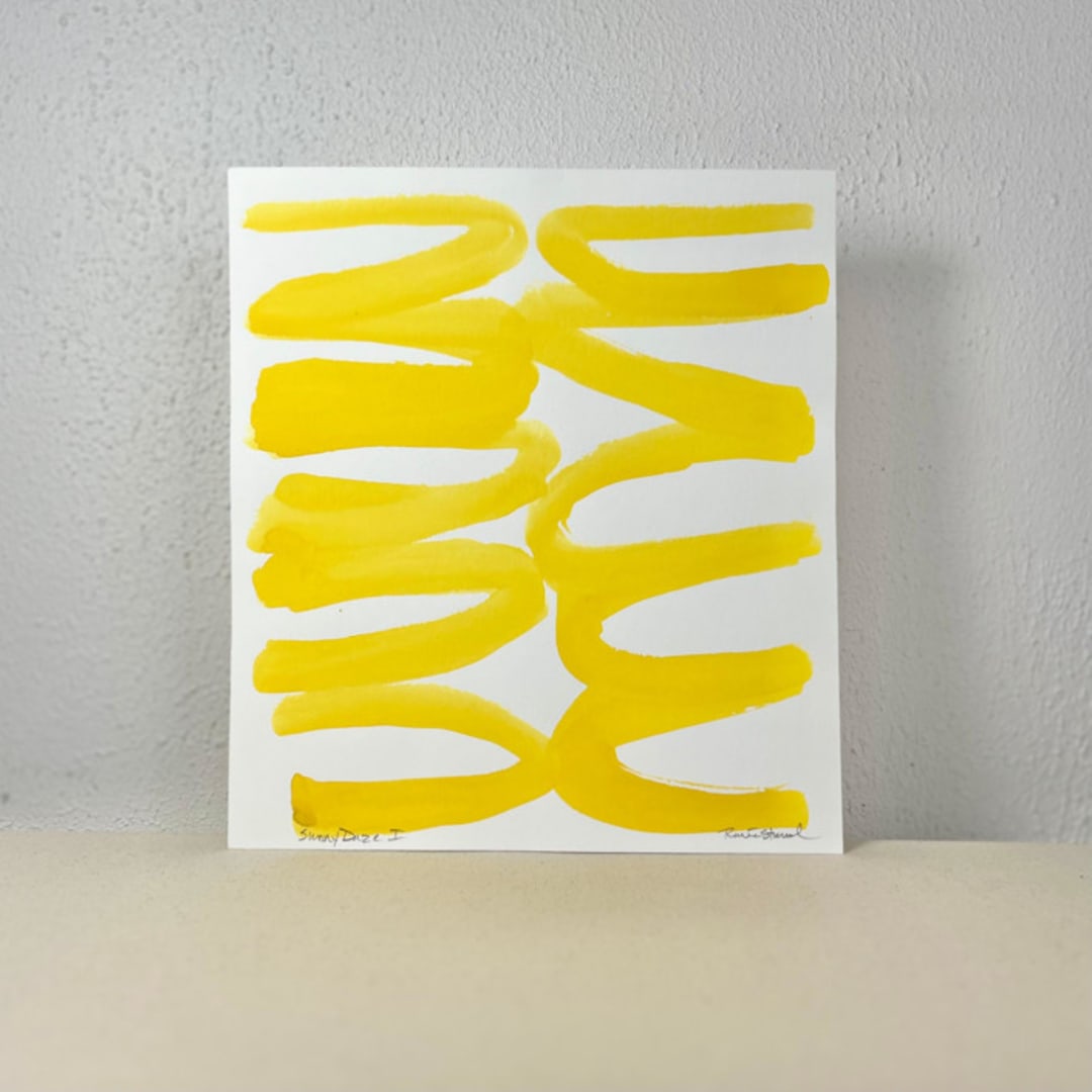 "Sunny Daze" - Original Painting in yellow by Renée Stramel