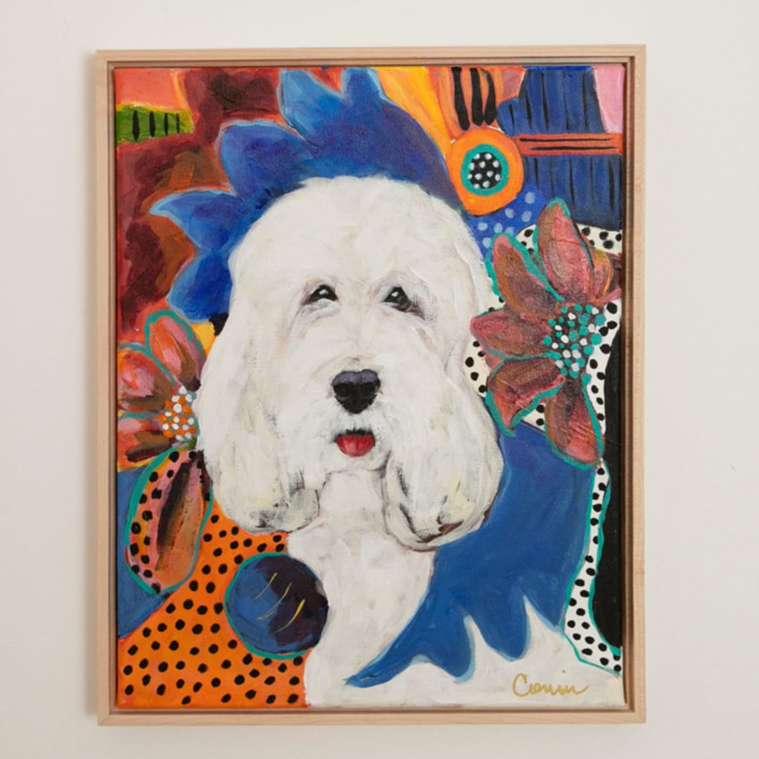 "Luna" - Original Painting in multicolorassorted-colors by CONNIE COLLUM