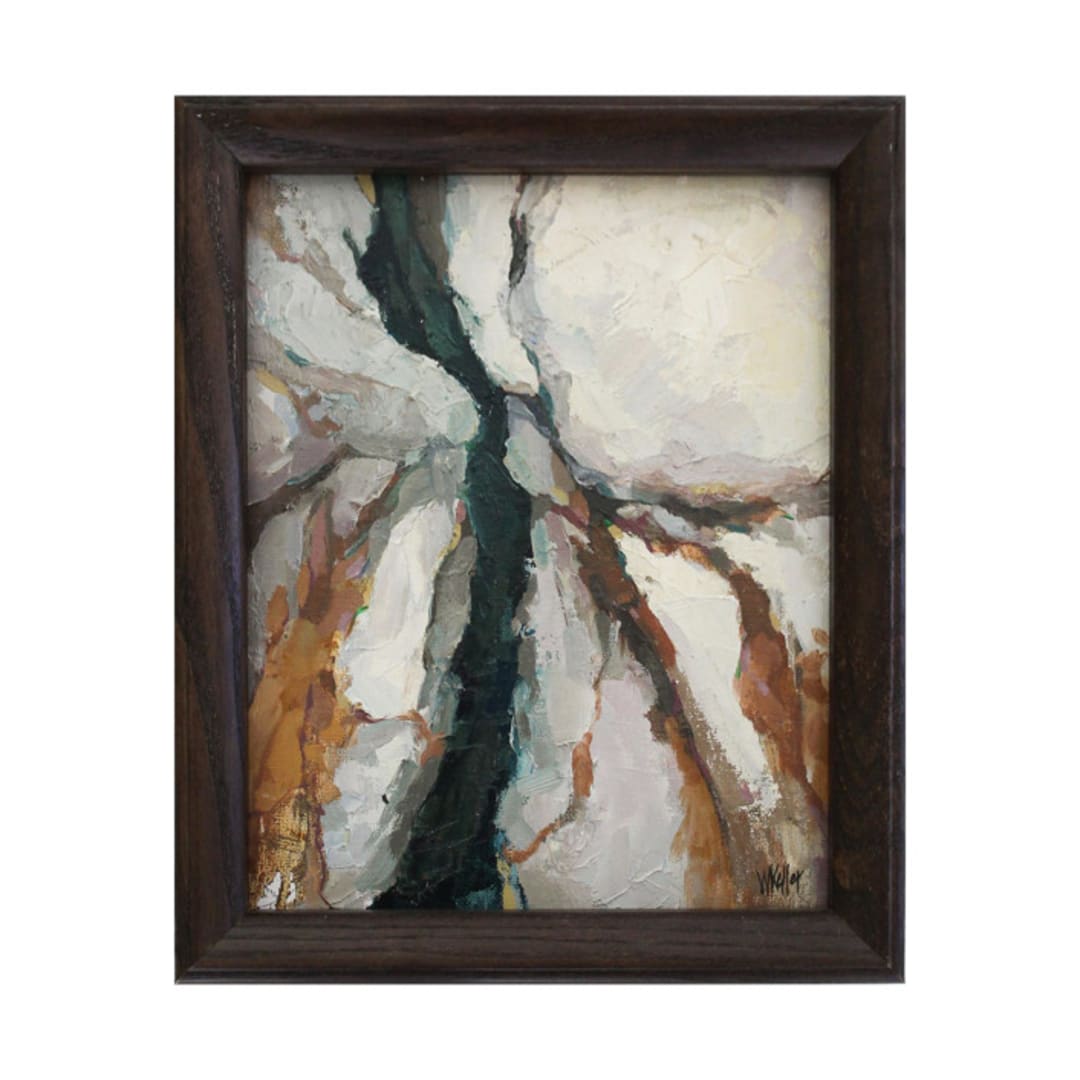 "Crevasse" - Original Painting in white by Wendy Keller